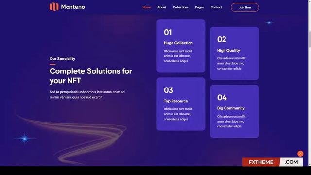 Monteno - NFT Portfolio Joomla 4 Template digital crypto смотреть онлайн