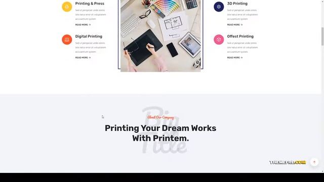 Frintem - Printing Company WordPress Theme photocopying printing tool Easy Create Website смотреть онлайн