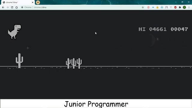 How to Hack Chrome Dino Game | Best Offline Game | Junior Programmer смотреть онлайн