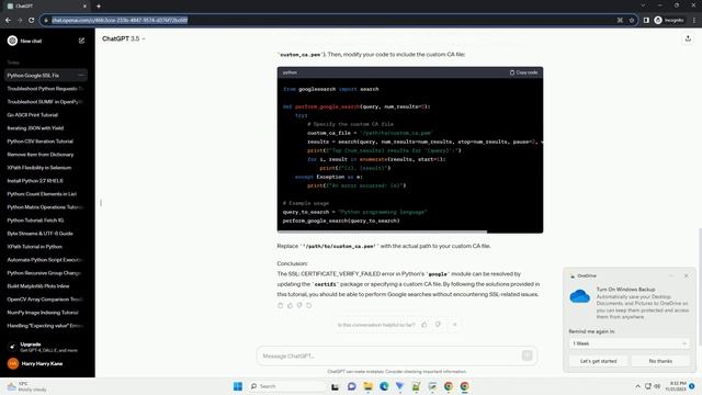 Python search via google module gives SSL CERTIFICATE VERIFY FAILED Error смотреть онлайн