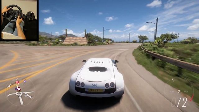 Chrome and White Bugatti 400K\H | Forza Horizon 5 | steering wheel gameplay смотреть онлайн