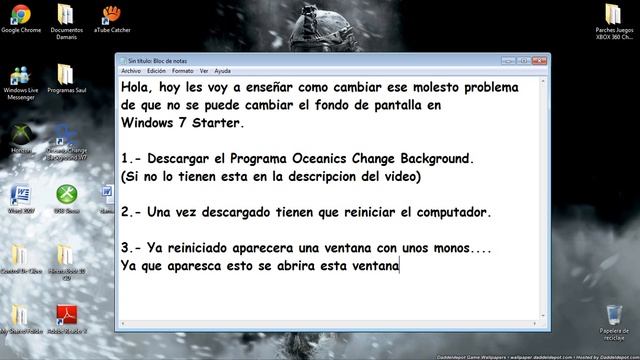 Como Cambiar el fondo de Pantalla en Windows 7 Starter. смотреть онлайн