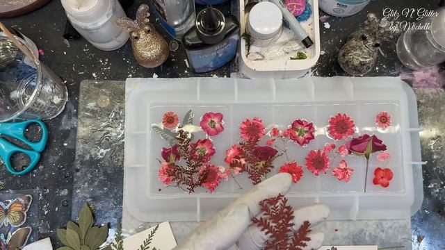 #447 GORGEOUS Three Tier Resin Tray Stand With Pressed Dried Flowers! смотреть онлайн