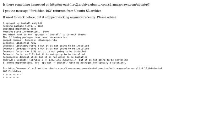 amazon ec2 ubuntu apt repos outage? смотреть онлайн
