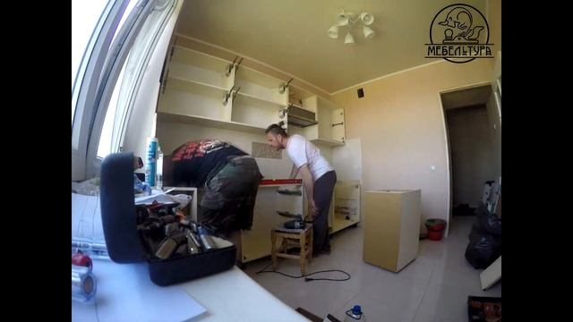 Mebeltura - монтаж кухни Timelapse