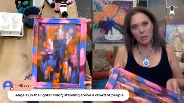 Abstract Intuitive style painting on Screen смотреть онлайн