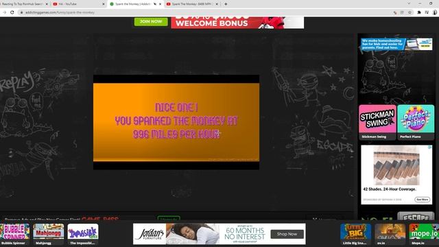 Spank the Monkey Addicting Games Google Chrome 2022 01 24 23 34 58 world record смотреть онлайн