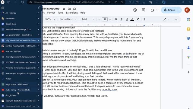 Vertical Tabs ARE The Future. Stop Using Chrome смотреть онлайн