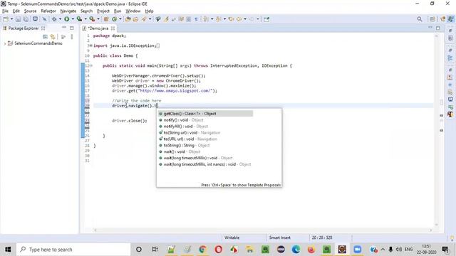 navigate() Command - Selenium WebDriver смотреть онлайн