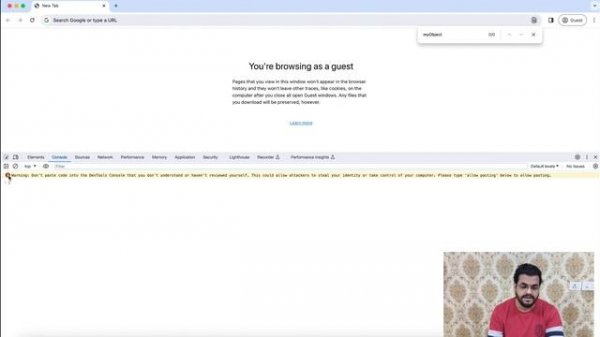 Unable to paste data on chrome devtool console 🔥