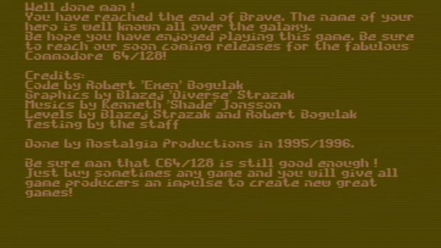 C64 Game Ending: Brave смотреть онлайн