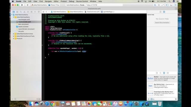 HOW TO OPEN LINKS IN SAFARI || USING SAFARI WEB VIEW IN SWIFT 3 смотреть онлайн