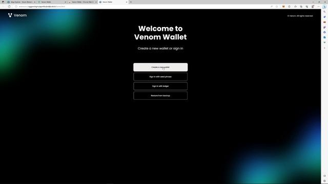Venom wallet installation guide in Microsoft Edge/Chrome смотреть онлайн