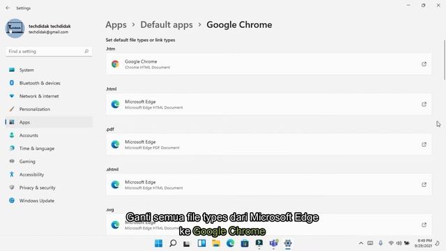 Buat Google Chrome Sebagai Default Browser di Windows 11 смотреть онлайн