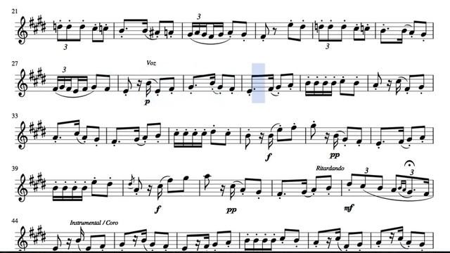 Habanera Georges Bizet Sheet Music for Clarinet Opera Carmen смотреть онлайн