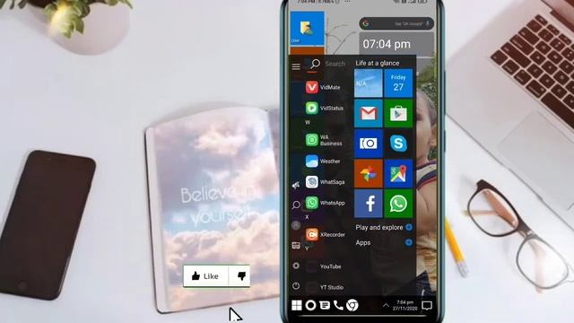 Win10 in Android Mobile | Windows 10 Theme in Android Mobile смотреть онлайн