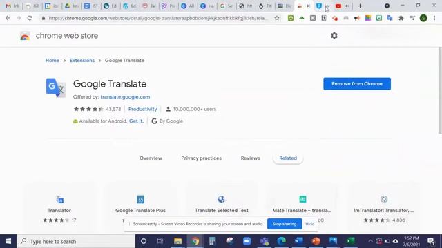 Google Translate Chrome Extension смотреть онлайн