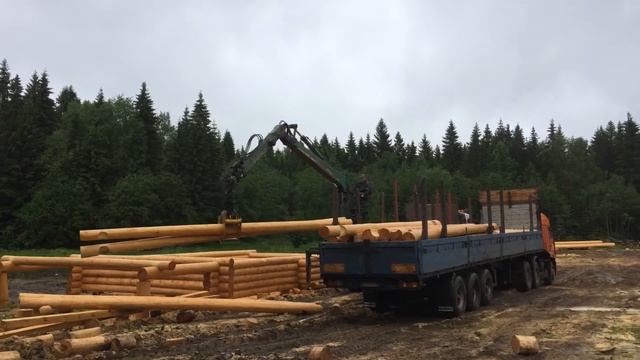 Погрузка сруба для Натальи 01.07.2017 смотреть онлайн