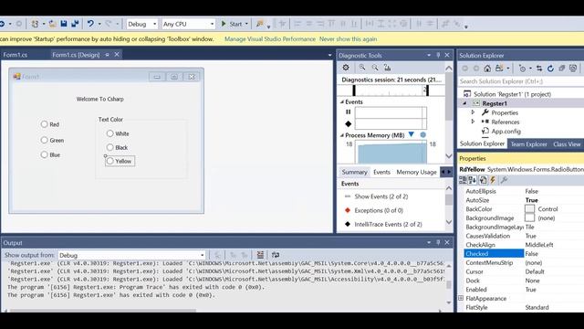 Visual C# - RadioButton & CheckBox смотреть онлайн