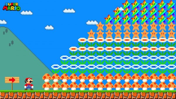 Может ли Марио собрать все свои силы, чтобы победить нового супер Марио?