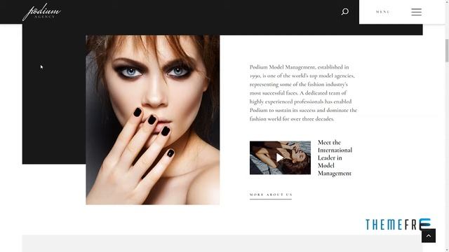 Podium Model Agency WordPress Theme смотреть онлайн