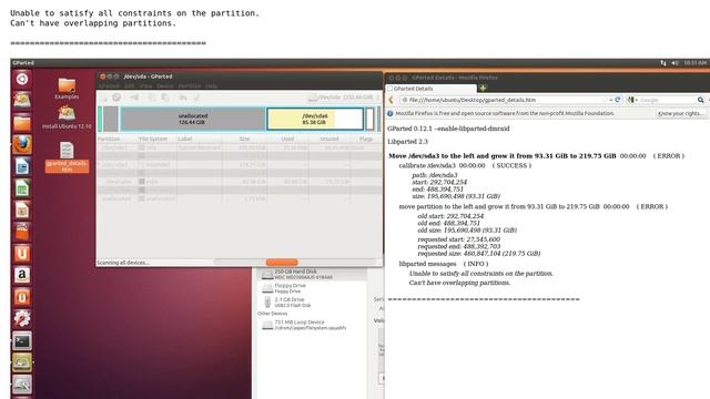 Ubuntu: Error in Using Gparted to add Unallocated space смотреть онлайн