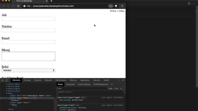 6) Form Elemanlarını Tanıyalım - Sıfırdan HTML ve CSS Eğitimi смотреть онлайн