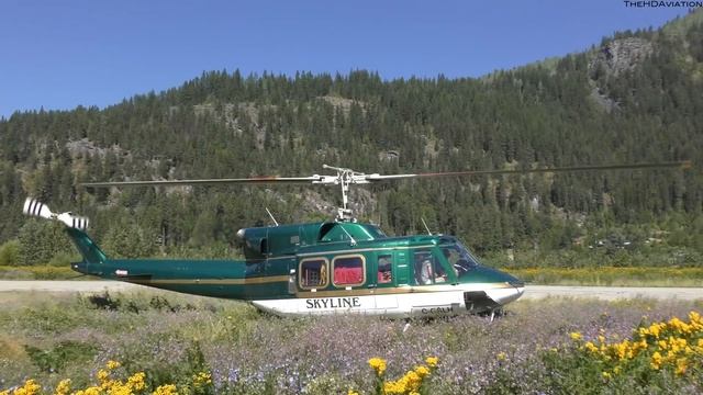 Bell 212 Helicopter Engine Startup and Takeoff смотреть онлайн