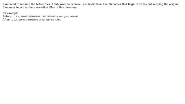 Unix & Linux: How to rename a bulk of files and remove extension? смотреть онлайн