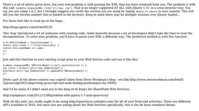 Sharepoint: SharePoint 2010 web service - GetListItems not working in Chrome & firefox смотреть онлайн