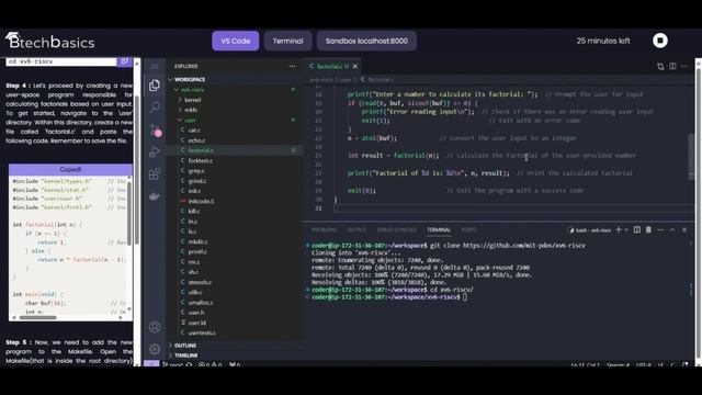 Xv6 RISC-V: Code User space Program смотреть онлайн