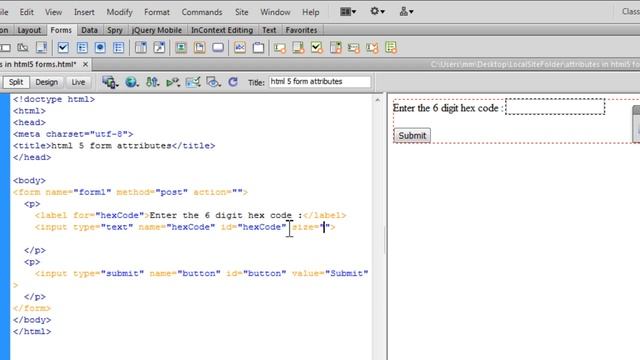 HTML5 tutorial- New form attributes смотреть онлайн