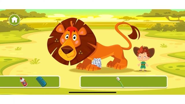 Play Animal Vet Doctor , help safari animals (Lion) 🦁~ D&S for Kids смотреть онлайн