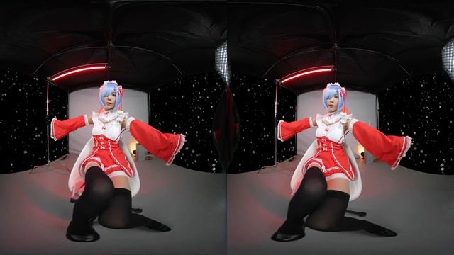 Watch in VR Browser Firefox PICO浏览器！3DVR 圣诞节 Christmas Day 雷姆 cosplay смотреть онлайн