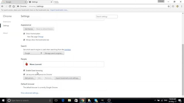 Google Chrome Browser Settings смотреть онлайн