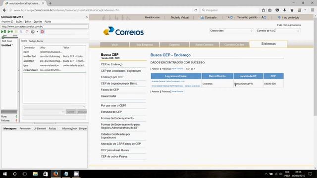 Exemplo de teste automatizado com a ferramenta Selenium IDE (Plugin p/ Firefox) смотреть онлайн