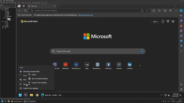 PowerShell: Configure Microsoft Edge Start page quick links смотреть онлайн