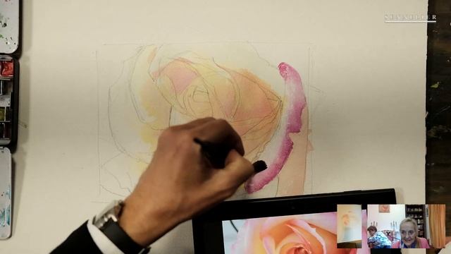 Mondaylive (is Tuesdaylive) A rose in Watercolor смотреть онлайн