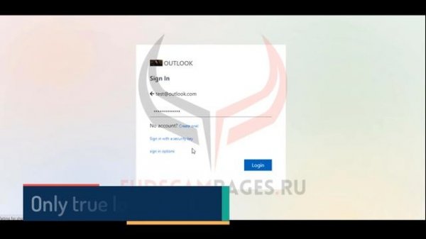 Office 365 True Login Scam Page
