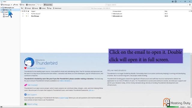 How to reply to email in Mozilla Thunderbird HostingDuty смотреть онлайн