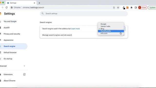 How To Change Default Search Engine on Google Chrome смотреть онлайн
