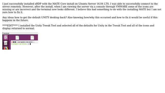 Ubuntu: Icons missing/incorrect after installing and using xRDP on Ubuntu Server 16.04 LTS смотреть онлайн