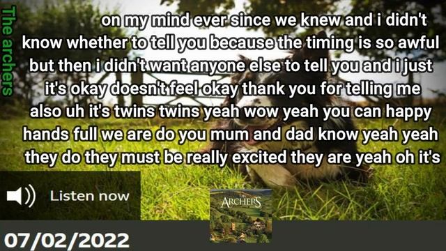 Episode of 07 02 2022 The Archers with Subtitles Soap Opera BBC Learn English by listening смотреть онлайн