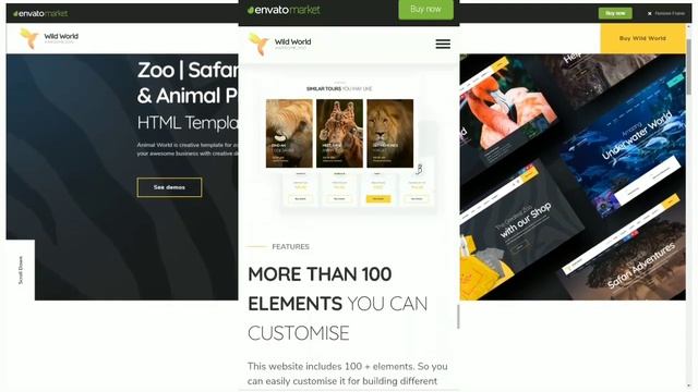 🔥🔥 WildWorld - Zoo | Safari & Animal Protection Environment HTML Template смотреть онлайн