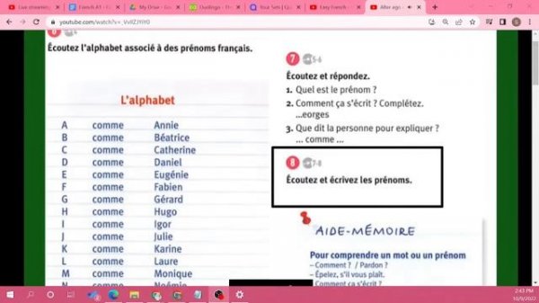 Study with Me - French A1 - Session 1 (Alter Ego+)