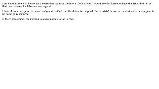 Unix & Linux: How to use a built in driver in the kernel? смотреть онлайн