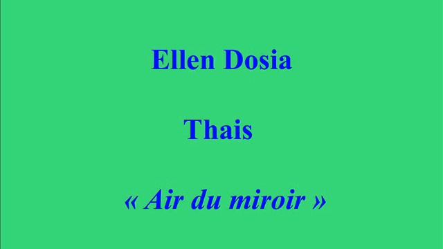 Ellen Dosia Thais Air du miroir La Voix de son Maitre DB 11225 enregistré ca 1950 1955 смотреть онлайн