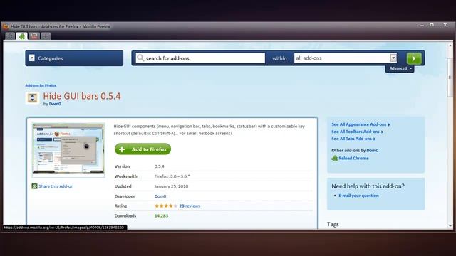Firefox: Hide GUI Bars смотреть онлайн