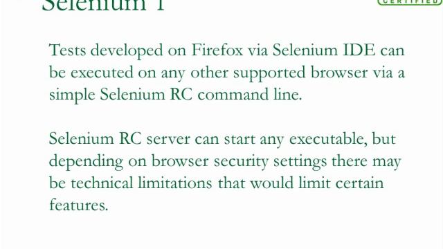 Selenium Features (Supported Browsers and Platforms and Flexibility and Extensibility) смотреть онлайн
