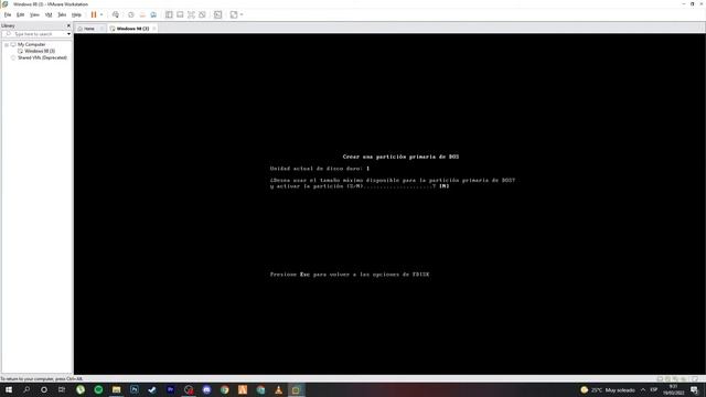 Instalación de Windows 98 bajo DOS - Ángel Luis De León Rodríguez смотреть онлайн